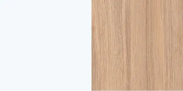 PA01PA07 - White melamine, edge - amber oak (M1D2)